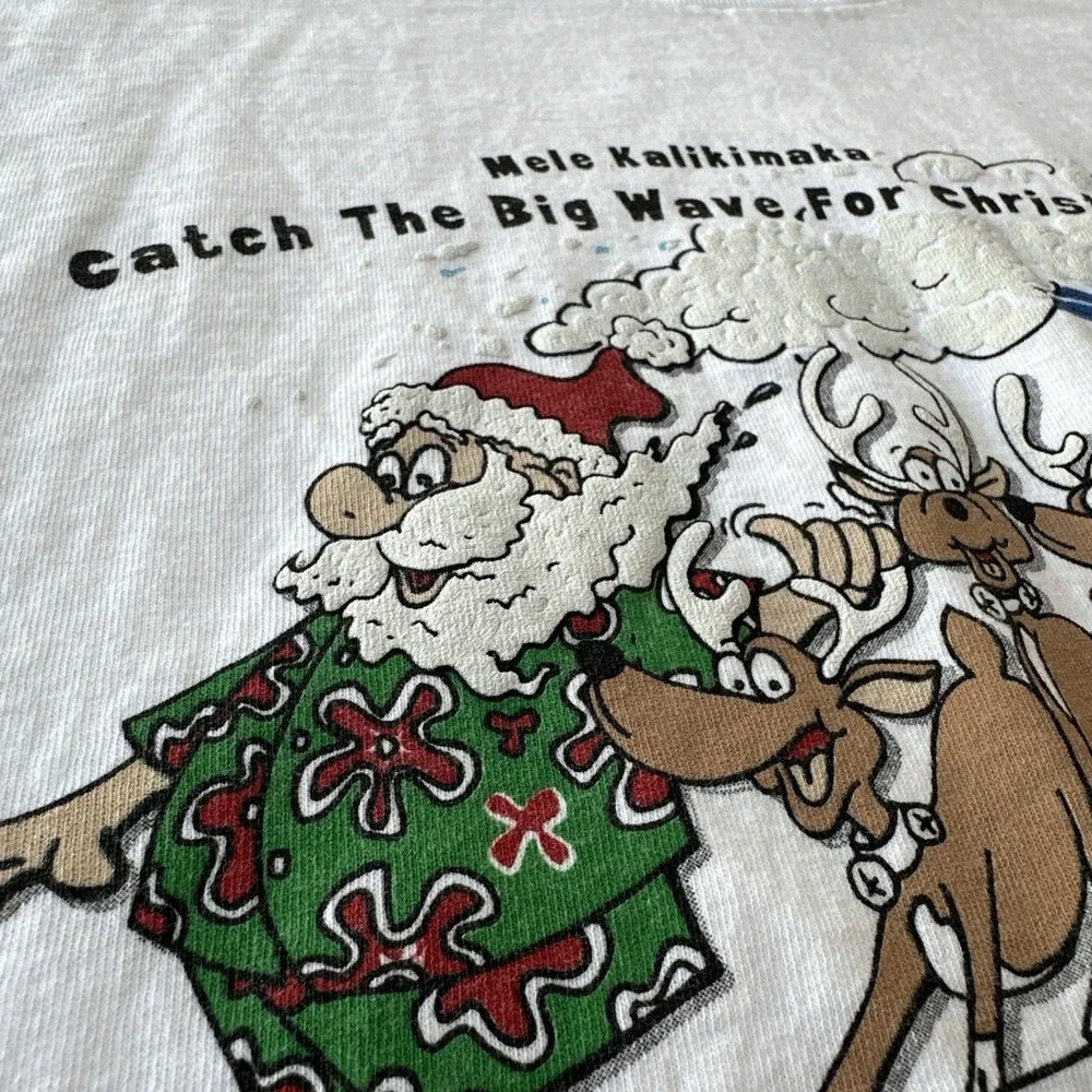 Delta T Shirt Size XL Christmas Santa Clause Mele Kalikimaka - Picture 3 of 13